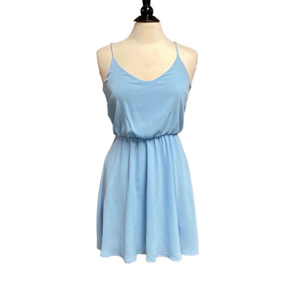 Lush Blue Spaghetti Strap Dress Size Small